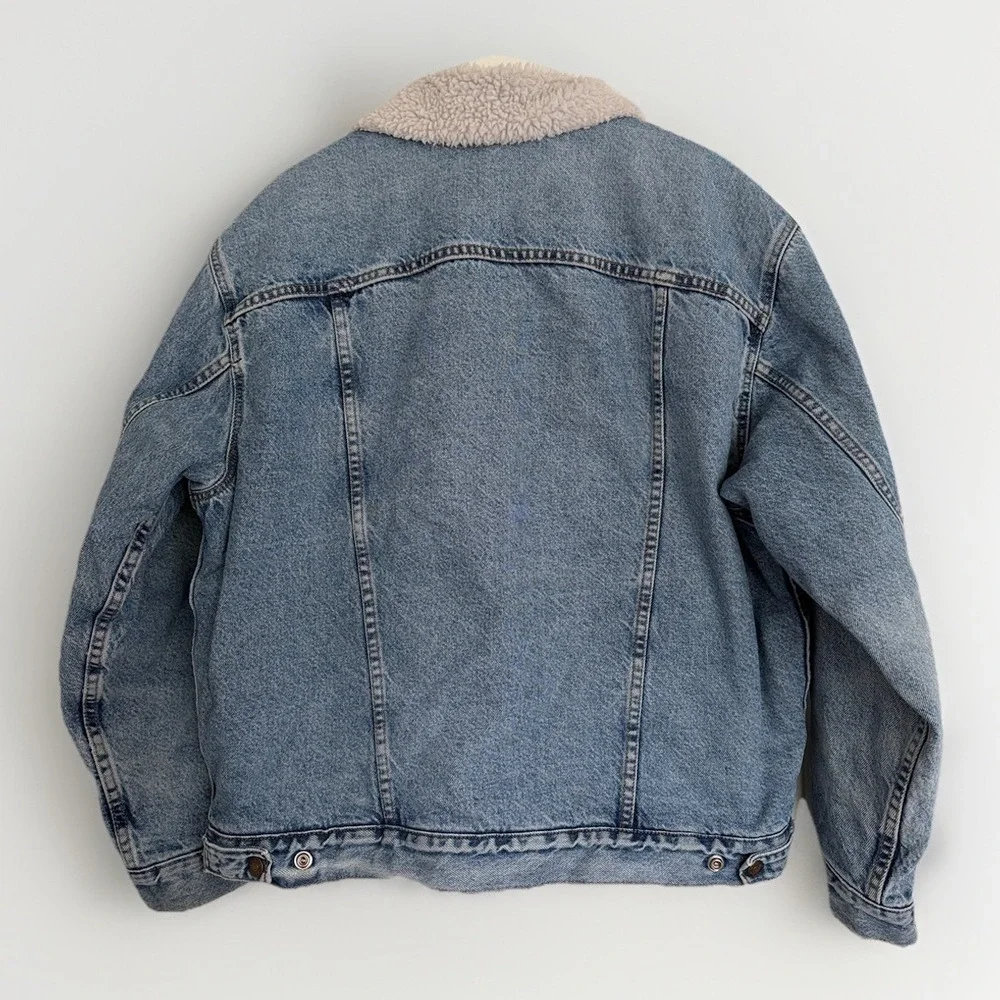 Vintage 90s Levi's 70609 Sherpa Lined Type‎ 3 Trucker Jacket Men's L Made in USA